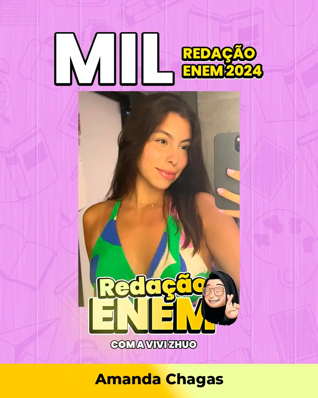 Amanda Chagas, aluna nota mil na redação do ENEM 2024